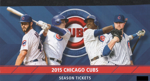 Chicago Cubs 2015 Full Season Ticket Book Unused Stubs