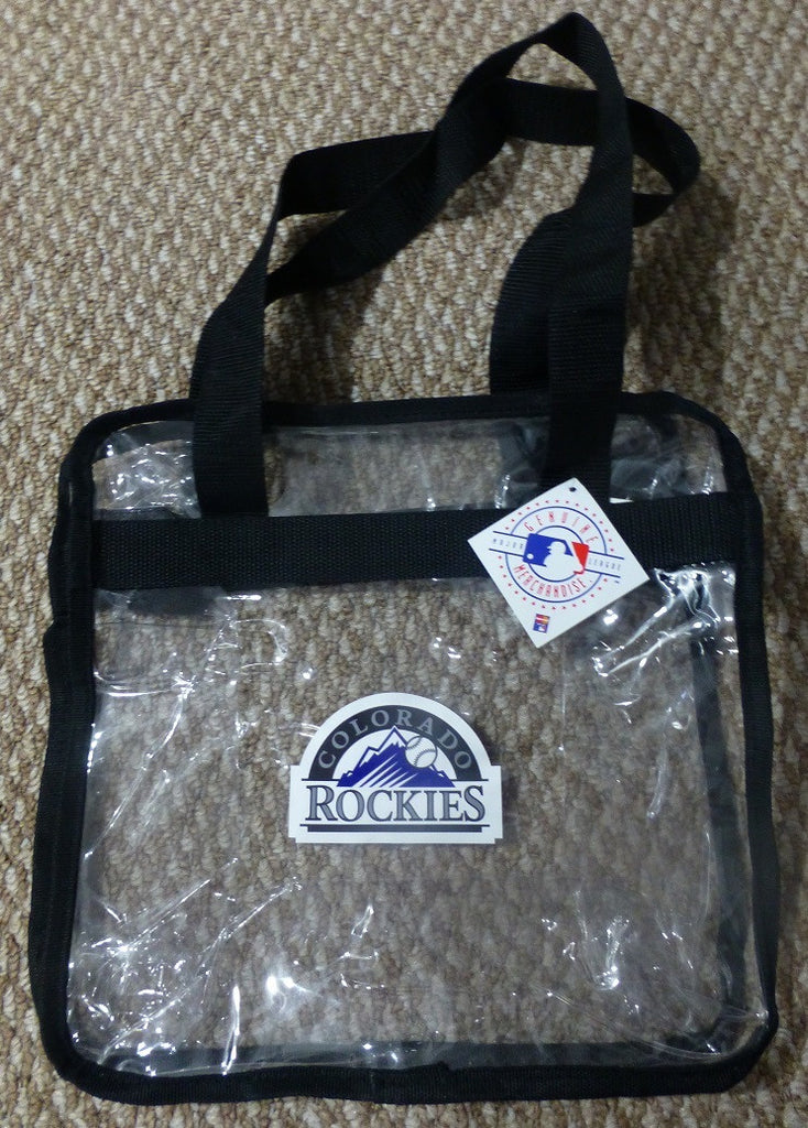 Colorado Rockies Clear Plastic Zipper Tote Bag