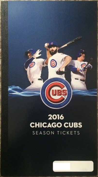 Chicago Cubs 2016 Season Ticket Holder Book Unused Stubs