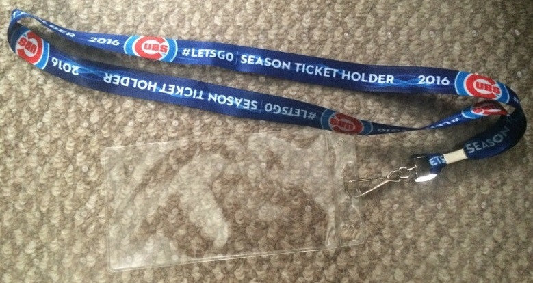 Chicago Cubs 2016 Lanyard Season Ticket Holder with Protective Sleeve